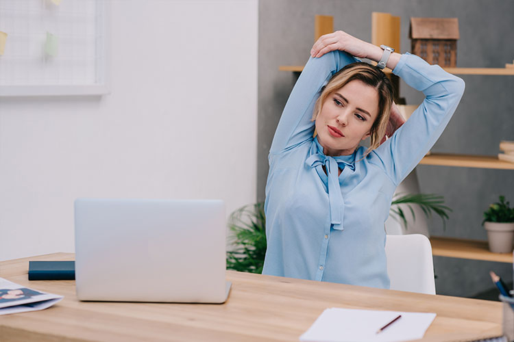 alongamentos para home office
